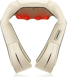 Nekteck Shiatsu głębokie ugniatanie poduszka do masażu z ciepłem, urządzenie do masażu, szyi, ramion, pleców, talii
