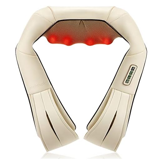Nekteck Shiatsu Massageador de pescoço e costas com calor calmante, almofada elétrica de massagem de tecido profundo 3D para ombro, perna, alívio de dores musculares de corpo inteiro, carro, escritório e uso doméstico