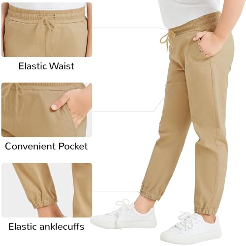 Image of Pull on Stretch School Uniform Jogger Pants for Boys and Girls(2T-16Y)