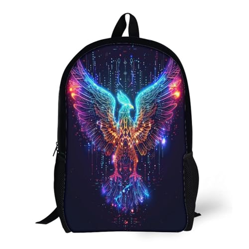 Sac à dos oiseaux 3D relief avec sac à lunch assorti et zips fluides - 6