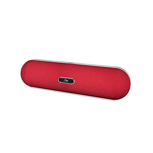 Connectland CL-SPK23053 Wireless Bluetooth 2.1 Pill Shaped Hybrid Speaker, Red