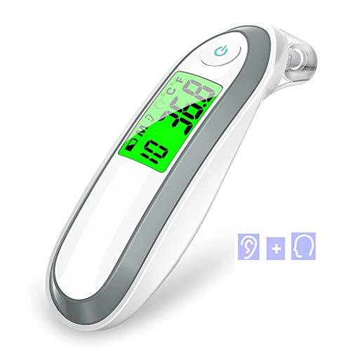 Thermometer, Digital Ear and Forehead Thermometer Non Contact Infrared Fever Alarm Instant Reading B Thermometer, Digital Ear and Forehead Thermometer Non Contact Infrared Fever Alarm Instant Reading B