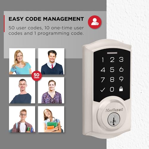 Kwikset SmartCode 270 Keyless Entry Electronic Touchpad Deadbolt Door Lock with Auto-Lock, Custom User Codes, Advanced Security in Satin Nickel Traditional - image 7