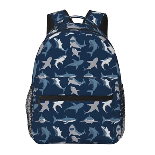 Shark Backpack Funny Laptop Backpacks Travel Hiking Camping Beach Bag Cute Bag Casual Daypack Backpack