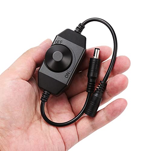 [3 Pack] Keygma Led Strip Light Dimmer, Dc 12V-24V Dimmer Switch For Strip Lights 2835 3528 5050 5630 5730 3014, Single Color #TOP3