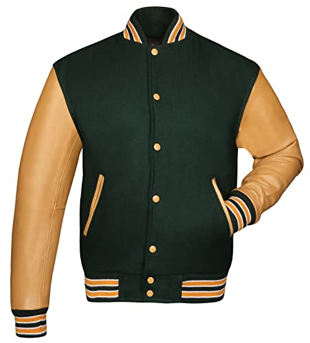 Image of Brutul Bee Original Leather Varsity Letterman Jackets Wool & Leather Original American Style Varsity Jackets