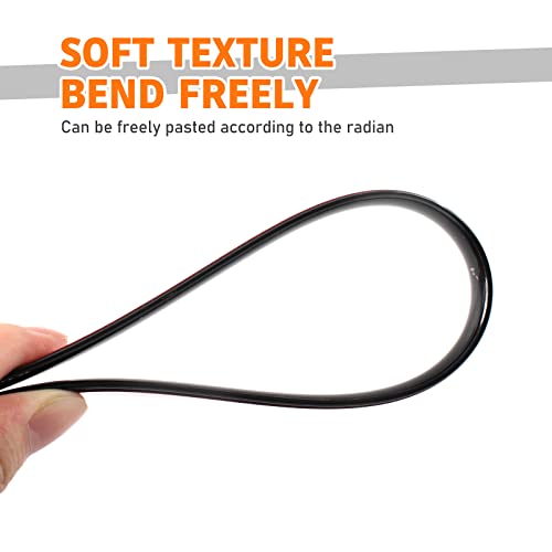 25Ft Automotive Chrome Body Side Trim Molding Black 1-9/16" 40Mm Width Car/Truck/Rv Exterior Molding Trim Strip With Self Adhesive For Door Windows Bumper Protection Anti Scratch #TOP3