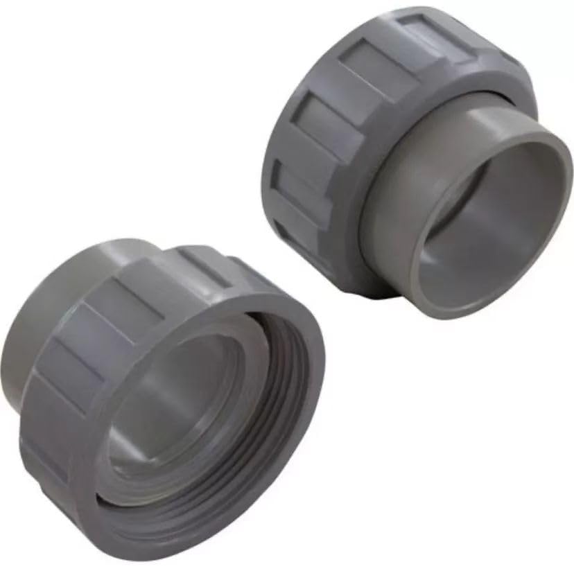 MEILLYOCEAN 2“PVC Connector with 2 Nut Heater Flange 006723F for Raypack Pool Heater Parts R185A R265A R335A R405A (2 Pack)