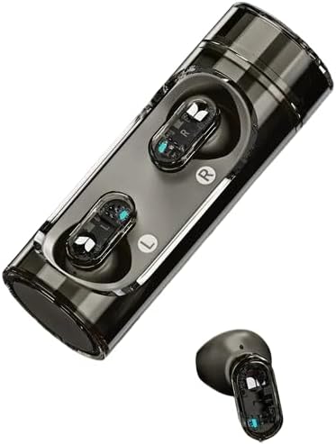 Monster XKT13 Bluetooth Earphones Gaming Headset Noise Reduction Long Standby Earbuds Rotating Transparent Shell Headphones,BLACK