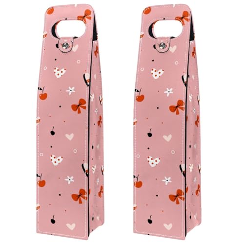 VAPOKF 2 bolsas de vino reutilizables de cuero para botellas individuales de champán, bolsas de regalo de cerveza para cumpleaños, boda, fiesta de picnic, Navidad, mármol blanco, Multicolor 3