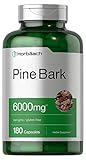 Pine Bark Extract | 6000 mg | 180 Capsules | Standardized to Contain 380 mg Proanthocyanidins | Non-GMO, Gluten Free Supplement | High Potency Extract Formula | by Horbaach