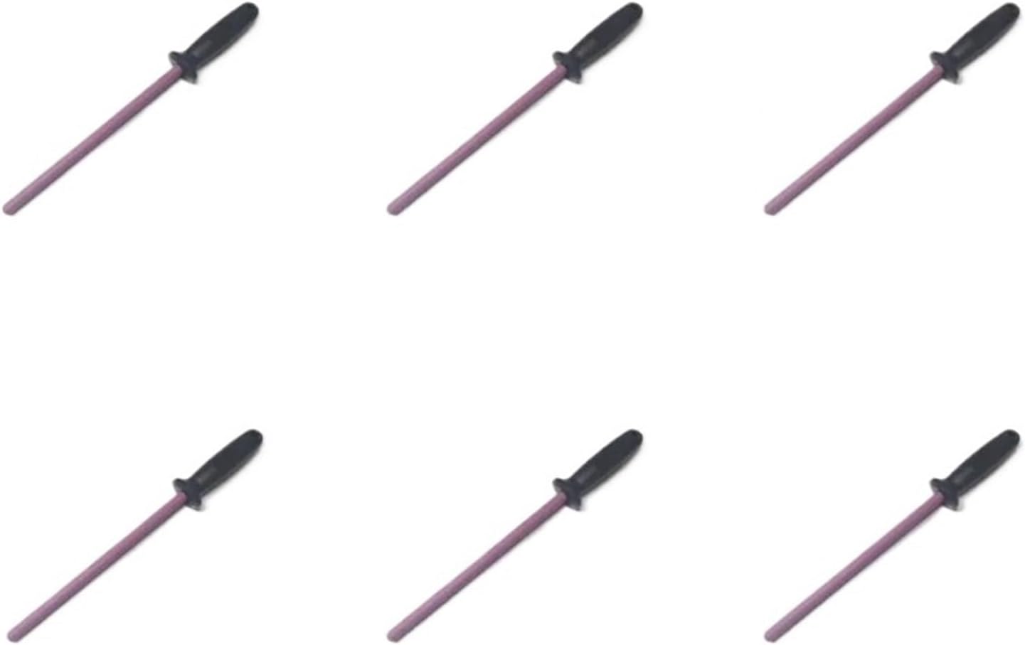 3000 Grit Ruby Grinding Stone 10 Inch Solid Sharpening Stick，Universal Rod Sharpener(6 Pieces)
