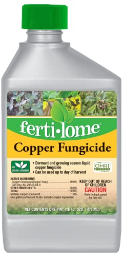 Fertilome (16132) Copper Fungicide Concentrate, Controls Needle Blight, Blackspot, Powdery Mildew and More, OMRI Listed (16 oz.)