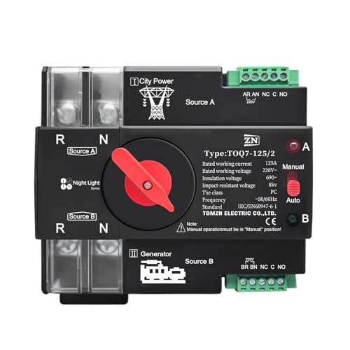 Sélecteur électrique ATS 220V 63A de transfert automatique bipolaire