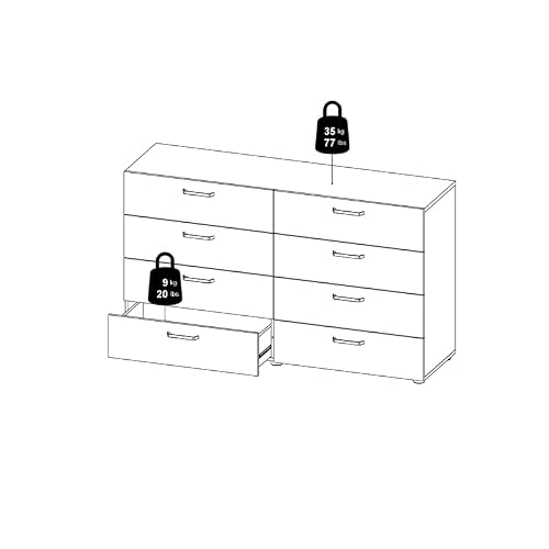 Home Square 4 Piece Bedroom Set With 8 Drawer Dresser, Chest And Two Nightstands In Dark Chocolate #TOP7