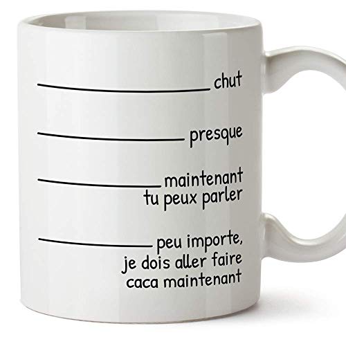 Mugffins Mug/Tasse drôle - Presque… Peu Importe, Je Dois Aller Faire Caca Maintenant - Cadeaux Humoristique