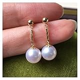 Taille de la perle : perle blanche de 8 à 9 mm