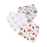 BlessEver Baby Bandana Drool Bibs for Drooling and Teething, Gift Set For Boys & Girls, Soft 100% Cotton Bandana Bibs, Baby Drool Bib, Teething Bibs for Infant, Toddler, 3 Pack boba, dumpling