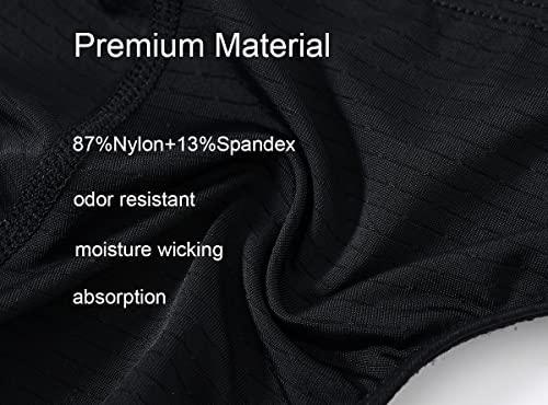 Zonbailon Men's Thong Underwear Bugle Pouch Jockstrap Black L #TOP3