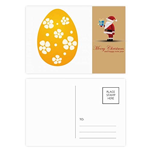 Cartes postales de Pâques (lot de 20) avec motifs d'œufs jaunes pour vœux