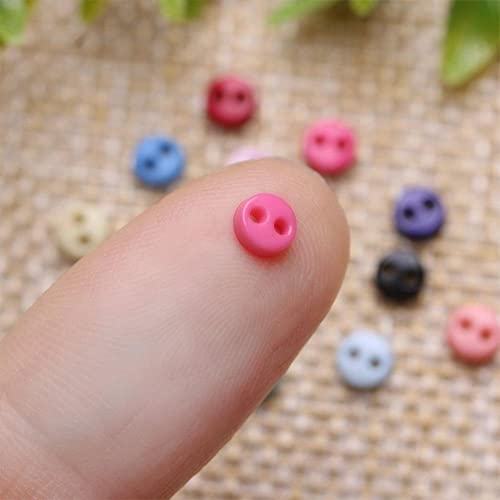 Mini Doll Buttons Bjd Buttons,50Pcs 3Mm 4Mm Mini Buttons For Diy Doll Clothes 2 Holes Sewing Buttons Card Making(3Mm,Multicolor) #TOP6