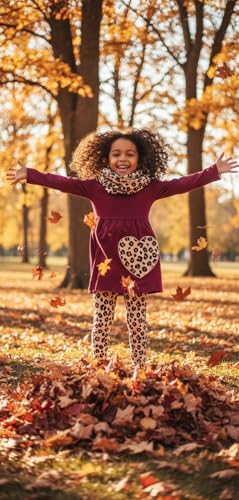 Image of Unique Baby Girls Kids Toddler 3pc Outfit Set Long Sleeve Lightweight Tunic Top Leggings and Scarf
