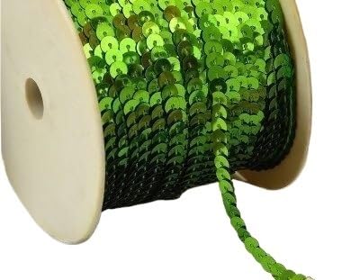 Lamówki cekinowe do szycia Wstążka koronkowa z cekinami 6mm 100Y wielokolorowa(Reddish)