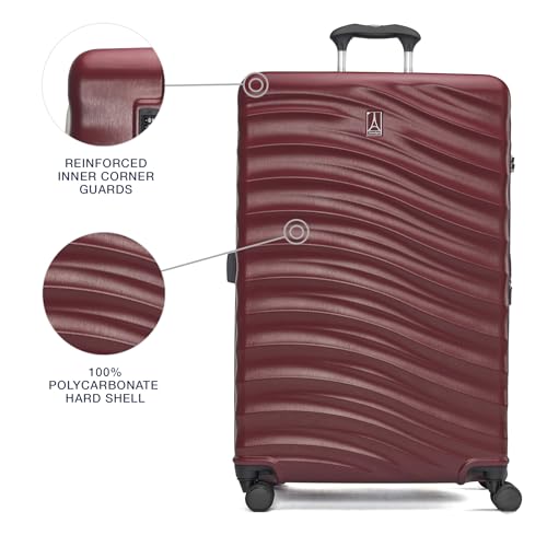 Travelpro Maxlite Air V2 Hardside Expandable Luggage, 8 Spinner Wheels, Lightweight Hard Shell, TSA lock, Cabernet, 2-Piece Set (21/28)3