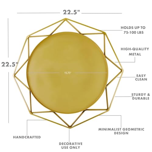 Koyal Wholesale Gold Geometric Metal Round Cake Stand thumb #2