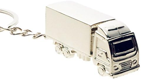 Semi Trailer Truck Freight liner Trucker 18 wheeler Gift Novelty Pickup Keychain Silver image 3