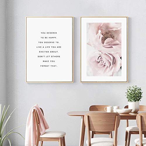 Affiche pivoine rose et peinture nordique pour déco salon chaleureuse