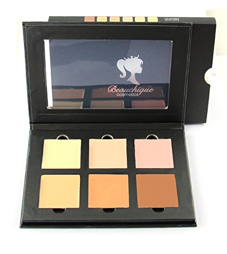 Beauchique Cosmetics Cream Contour Kit - Premium Highlighting Makeup Contouring Kit Palette with Smooth, Pigmented Cream (Light) - Flake-Free, Vegan, Cruelty Free & Hypoallergenic