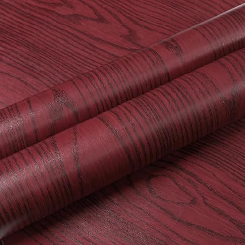 Image of Self Adhesive Decorative Peel Stick Waterproof Wooden Door Wallpaper Wall Decor Removable Wall Sticker for Living Room Hall Decoration PVC Vinyl DIY 45x304cm