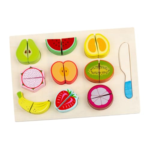 CVUTOVO 木製知育パズル トイ 早期学習用 丸みある滑らか表面 素材使用 向け模倣キッチン遊び 知能発達促進 おままごと用