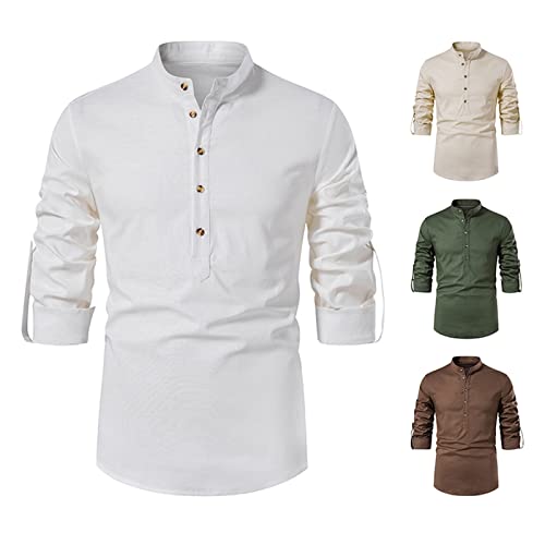 Chemise de plage homme décontractée en lin léger pour les vacances d'été