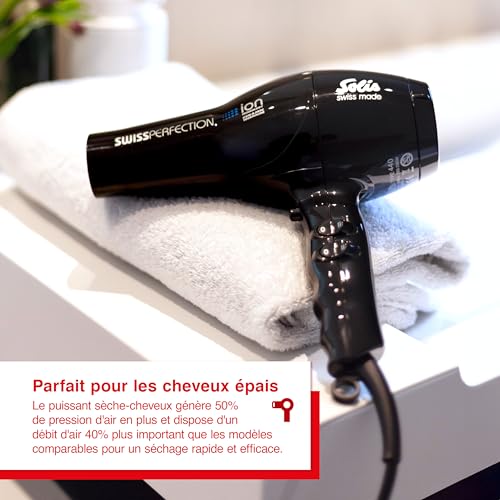 Sèche-cheveux professionnel Solis Swiss Perfection design noir haute précision - 4