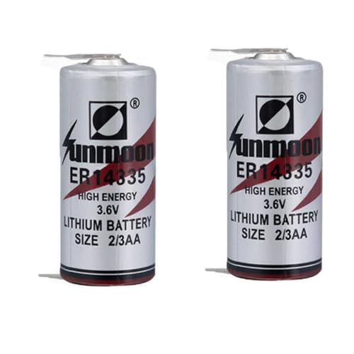 YICUAA�i2����jER14335 1650mAh 3.6V PLC���`�E���o�b�e���[ TL-5955 �ATL-2155 TL-4955 �݊����d�r�iIron feet)