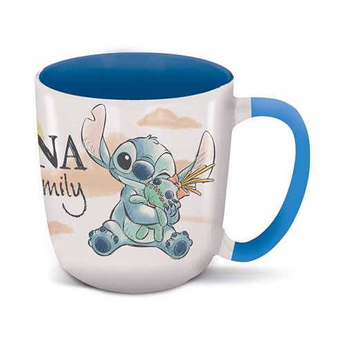 Elbenwald Lilo & Stitch - Tasse Angel und Stitch Ohana 400 ml Keramik
