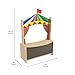 Classroom Essentials Wooden Puppet Theater with Removable Curtains and Bottom Magnetic Chalkboard, Natural