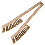 SIDCO Grillbürste 2 x Messingbürste Drahtbürste Grillreinigerbürste Messing Reiniger