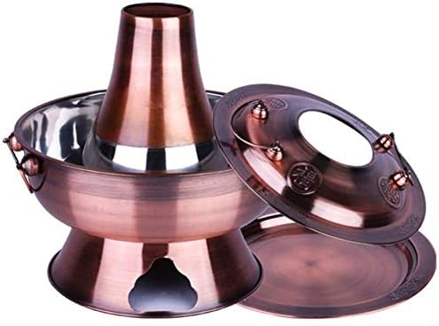 Olla de Cobre Tradicional China Hot Pot Beijing Antiguo miniatura 3