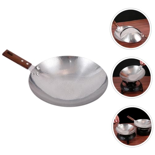 Wok de Acero Inoxidable 22 cm con Mango de Madera miniatura 6