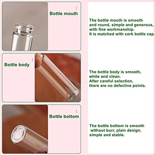 YankMooM 9pcs 20ml Mini Glass Jars Bottles with Cork Stoppers,Clear Wish Bottles Storage Preserving Jars for Beads Candy Spice Wedding Party DIY Arts Crafts Decoration