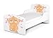 Leomark Letto per Bambini in Legno, Lettino con Materasso, magnifiche Stampe, Spazio per Dormire 140x70 cm, mobili per Bambini, Rete a doghe, atrezzatura Stanza per Bambino, Motivo: ORSACCHIOTTI