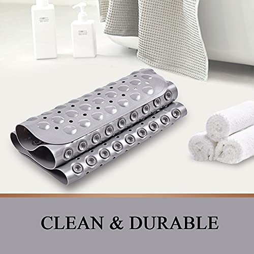 Sheepping Baby Bath Mat For Tub Non Slip Extra Long Cover Bathtub Mat For Toddler Kids 40 X 16 Inch - Eco Friendly Infant Bath Tub Mat With 200 Big Suction Cups,Machine Washable Shower Mat (Grey) #TOP6