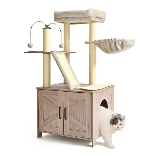 Árbol para Gatos Grande con Caja de Arena y Rascadores miniatura 1