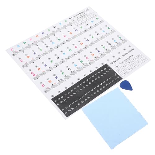 HEMOTON Removable Piano Notes 88/76/61/54/37 Key Keyboard Stickers Musical Note Stickers for Learning Piano