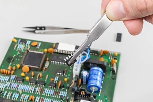 "Weller Erem 2Asa Stainless Steel Straight/Round Broad Anti Magnetic Tweezer" ("4.75"" Length, Tip Width 2 Mm, With Straight/Round Broad Tip") #TOP6