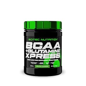 Scitec Nutrition BCAA + Glutamine Xpress – Essential Amino Acid Blend – with 5g 2:1:1 BCAAs – 5g Glutamine – Fortified with Taurine, 300 g, Mojito