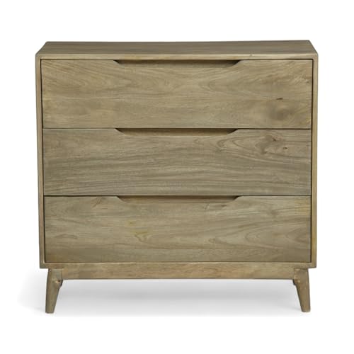 Image of Solid Wood Nova Chest of Drawer | Multipurpose Cabinet for Kitchen and Living Room Storage | Kitchen Cabinet | Finish - Tobacco Brown